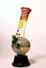 Sm glass bowl w/coloured swirls